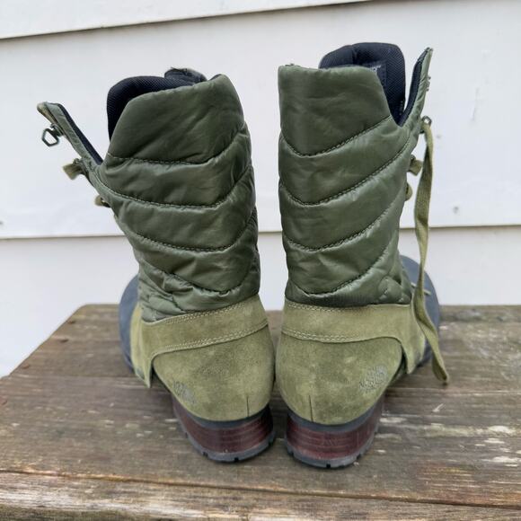 The North Face Zophia Winter Boots 200g Heetseeker Insulation Olive Green 8.5 - Picture 8 of 9